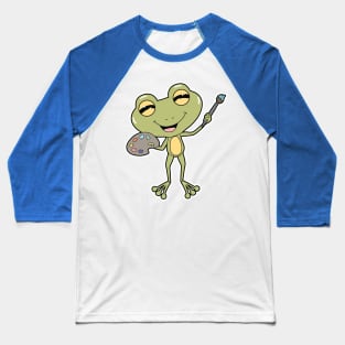 Frog at Painting with Brush & Paint Baseball T-Shirt